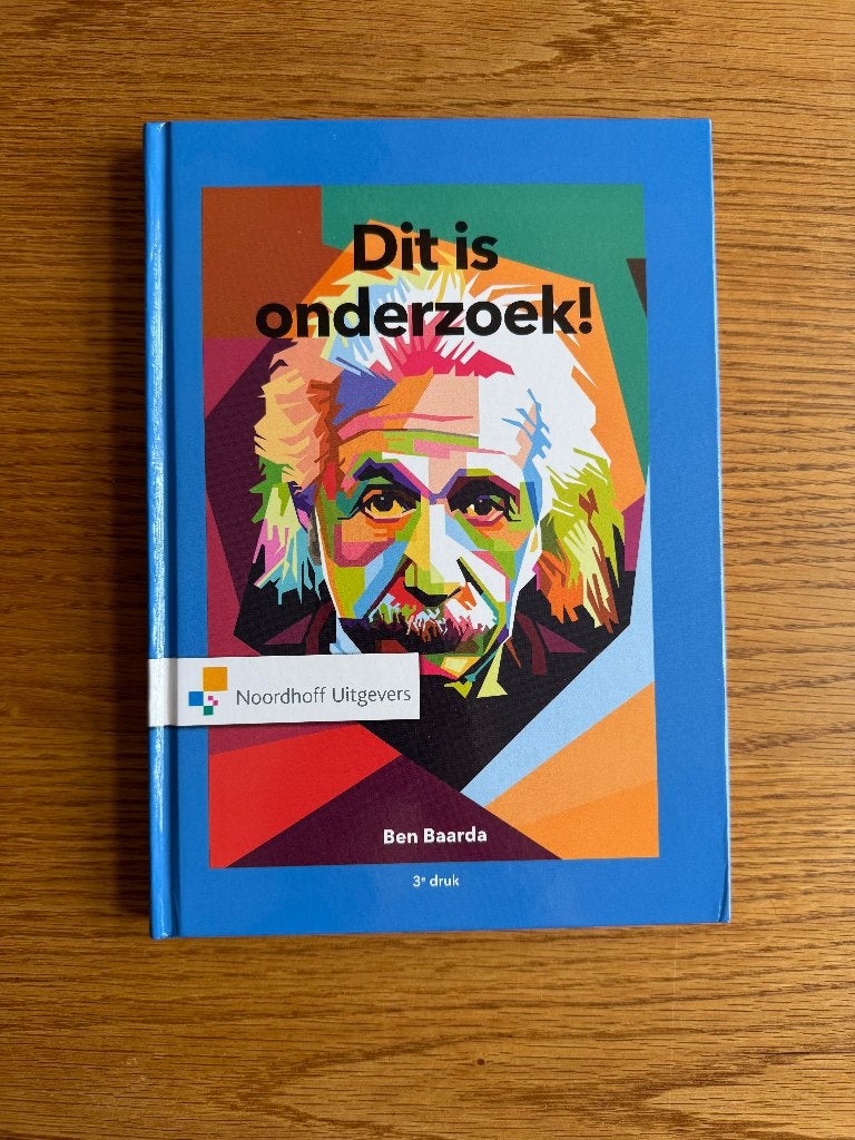 Dit is onderzoek! - Ben Baarda, Boeken, Studieboeken en Cursussen, Ophalen of Verzenden, Beta, Zo goed als nieuw, HBO