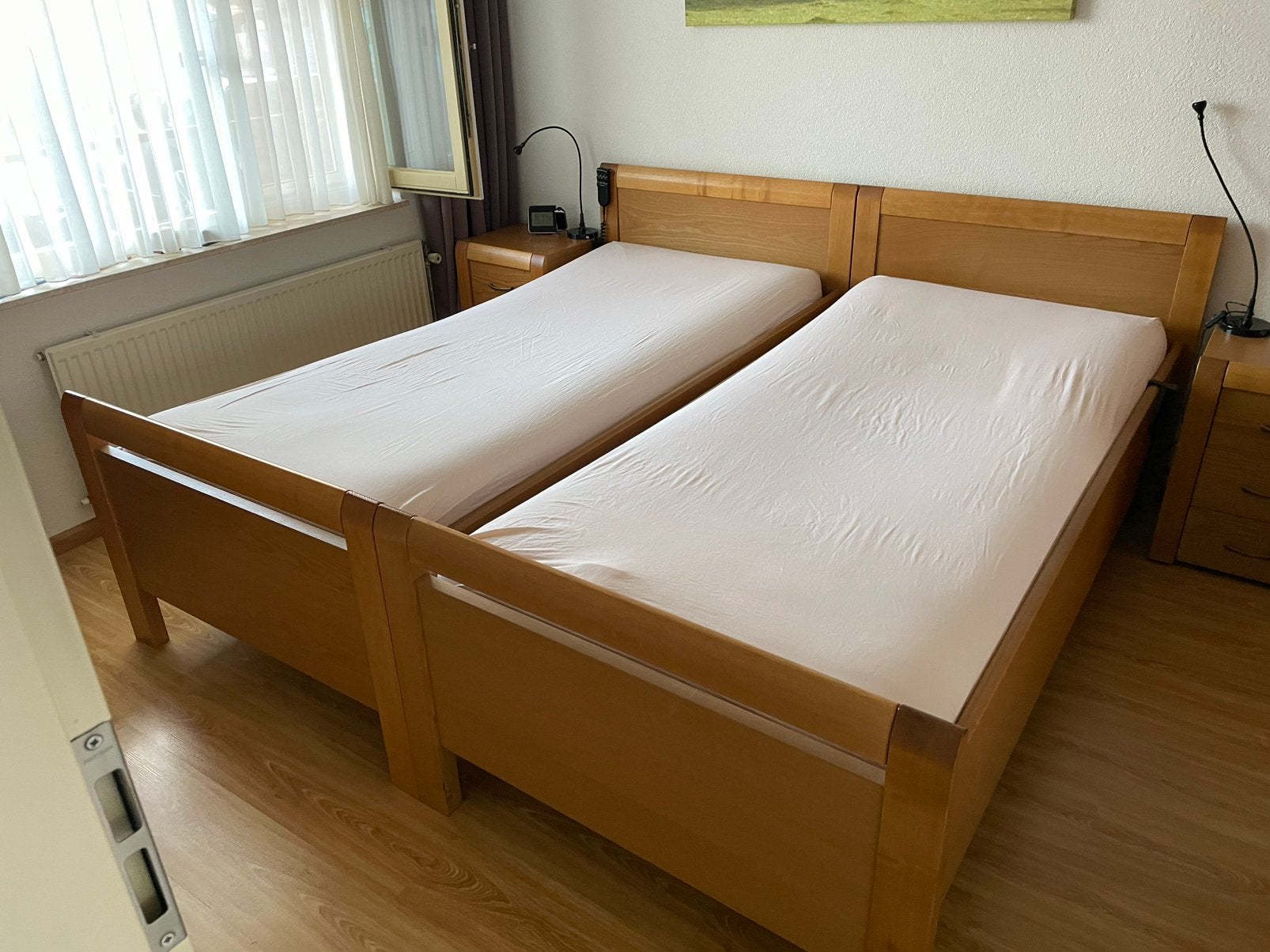 Bed Senioren 2x 1 pers., Ophalen, Verstelbaar, 90 cm, Eenpersoons