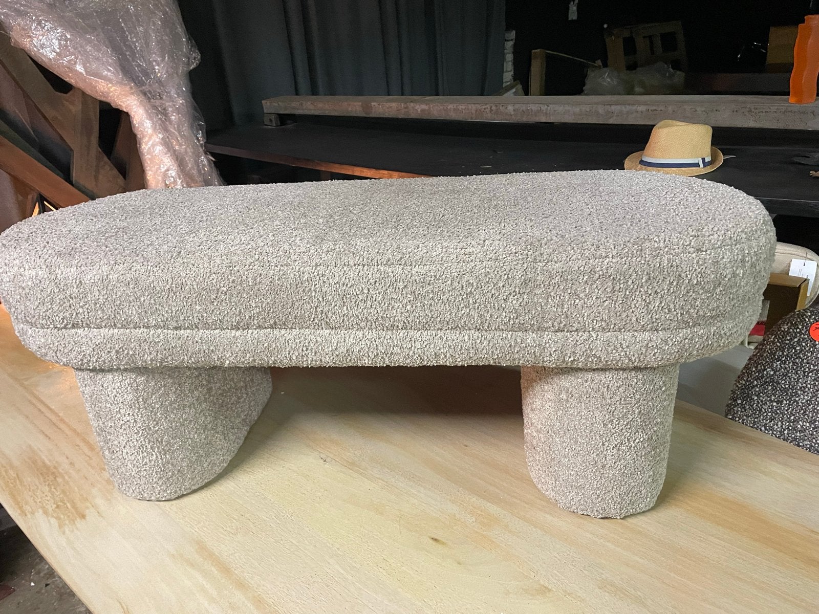 Eetkamer bankje Rama 120 cm beige, Ophalen, Nieuw