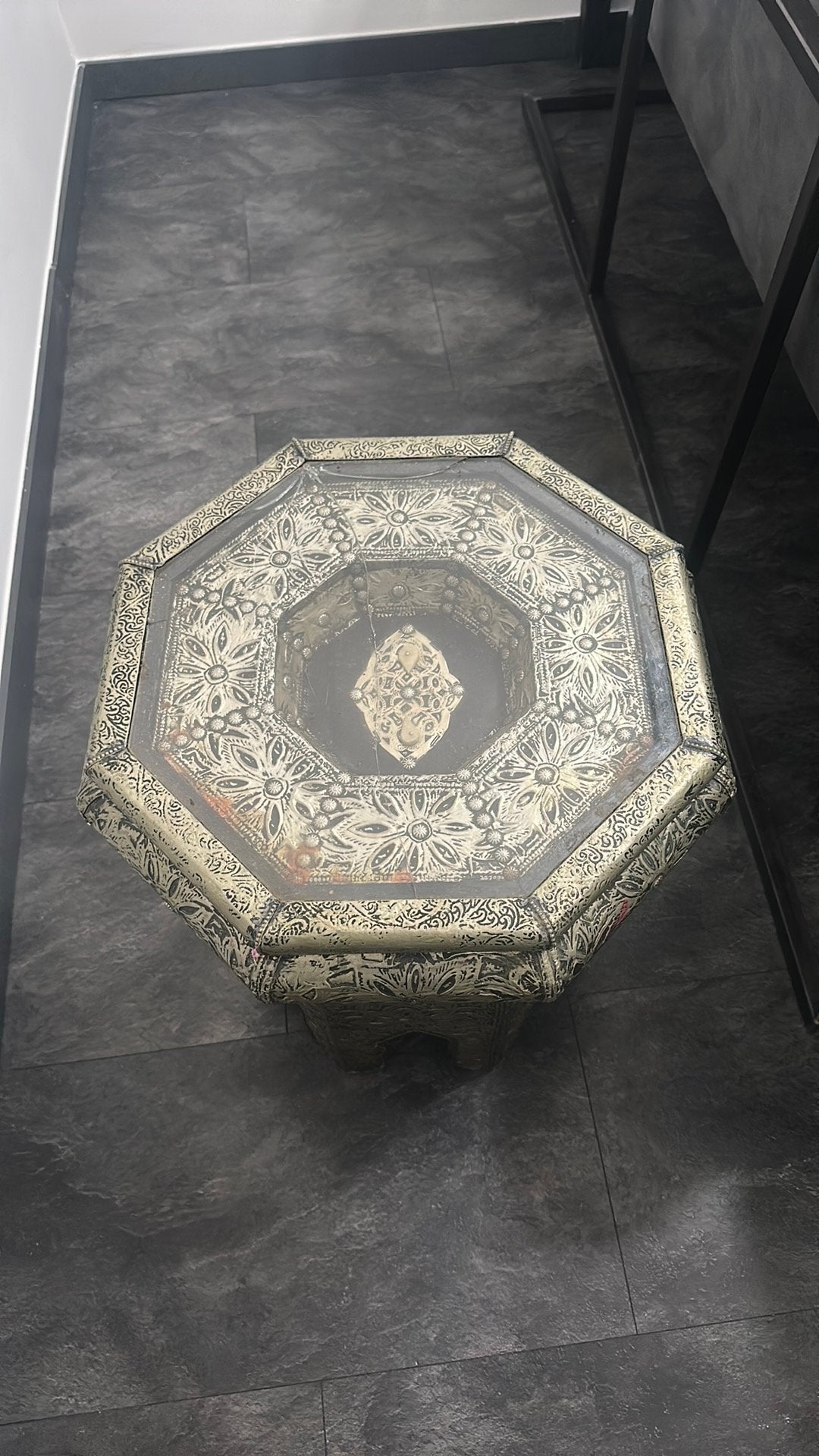 Marokkaanse mozaïektafel, Ophalen of Verzenden, Zo goed als nieuw, Rond, Minder dan 50 cm