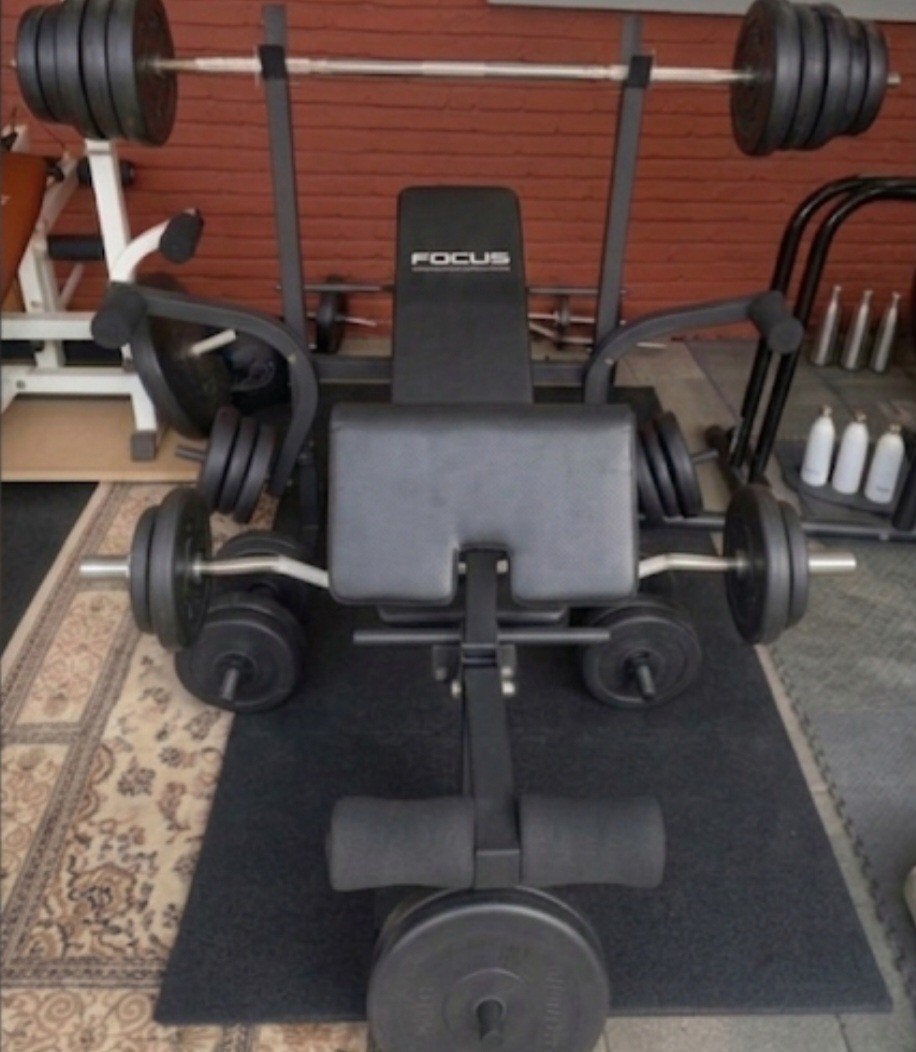 Complete "FOCUS" Thuisgymset – Klaar voor Gebruik!, Ophalen of Verzenden, Fitnessbank