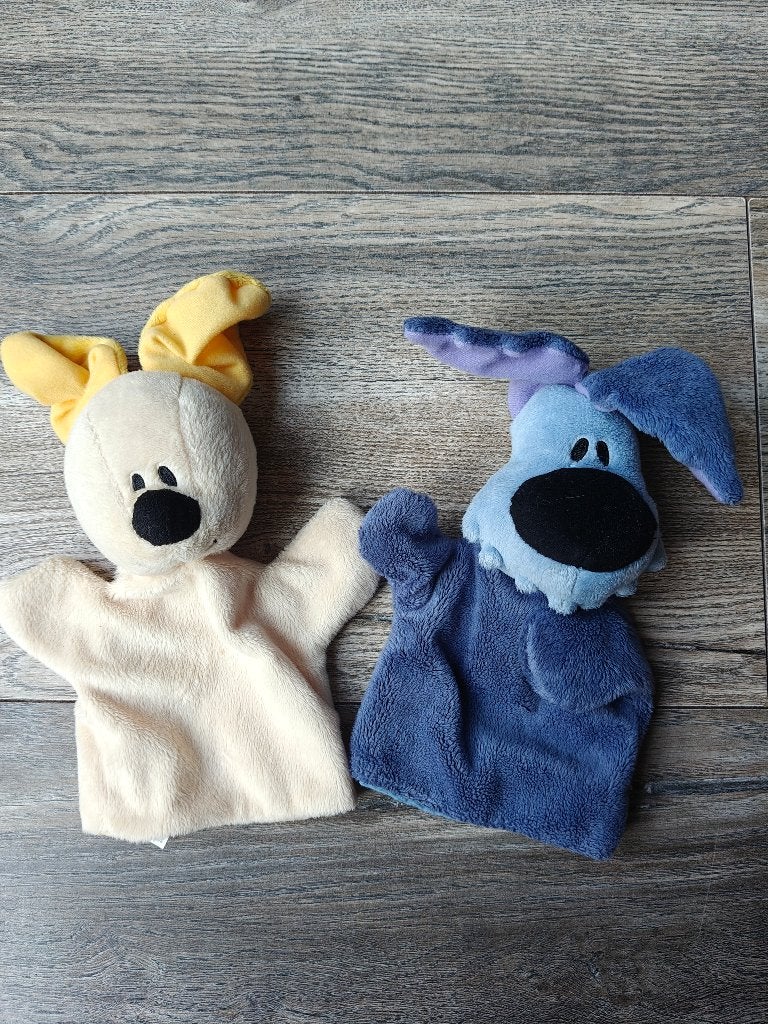 Woezel en Pip handpoppen knuffels, Kinderen en Baby's, Speelgoed | Knuffels en Pluche, Ophalen, Gebruikt, Overige merken, Overige karakters