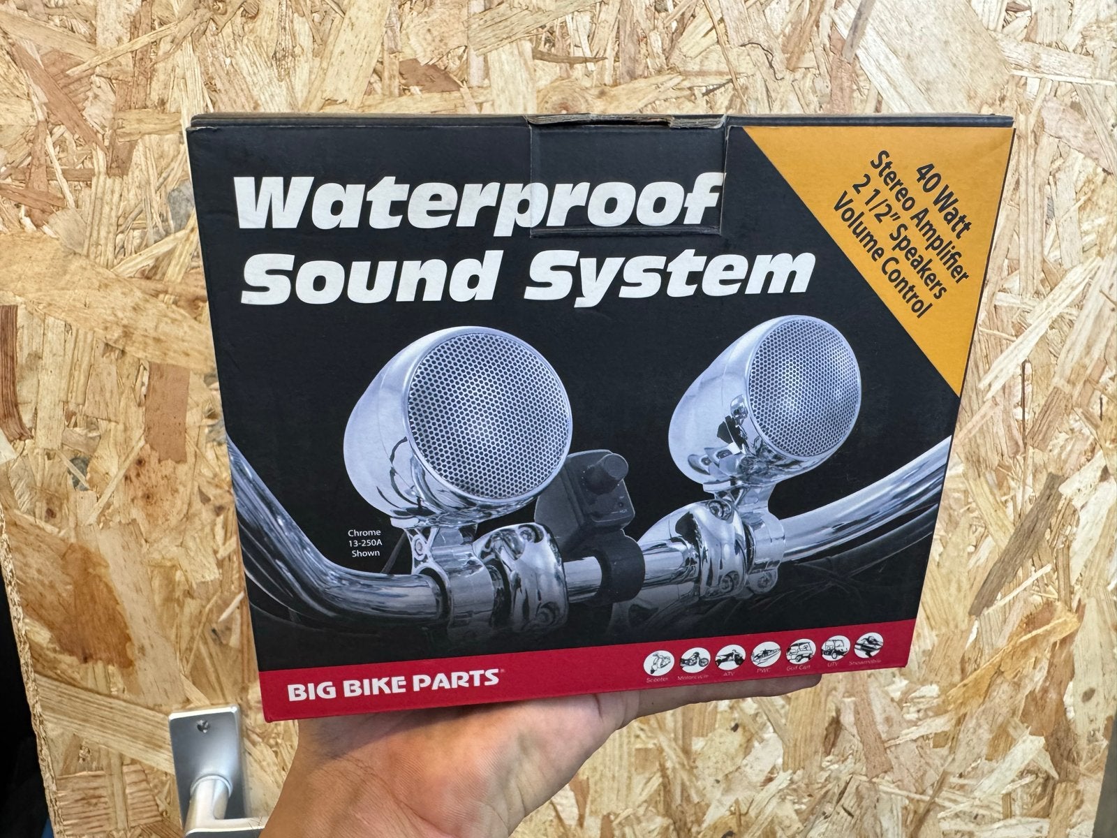 Waterdicht Geluidssysteem voor Motor - 40W Stereo (chrome), Motoren, Ophalen, Nieuw