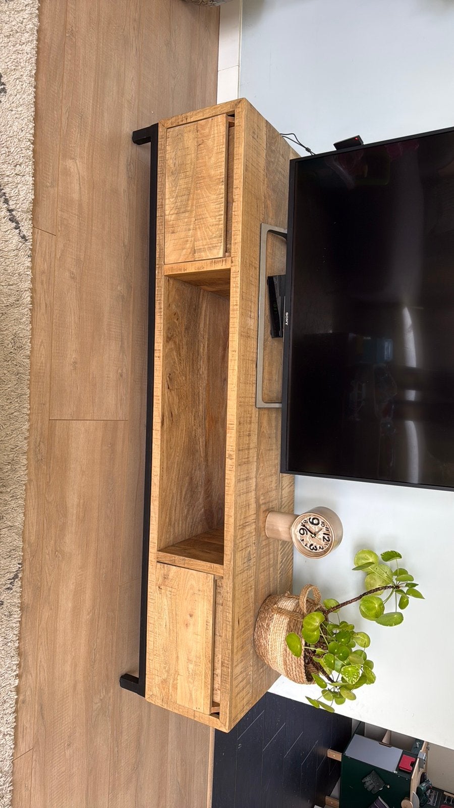 Tv meubel, Ophalen, 150 tot 200 cm, Zo goed als nieuw, Minder dan 100 cm