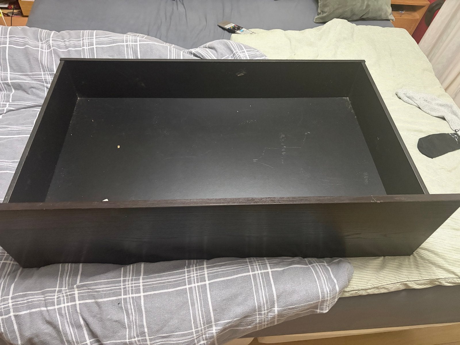 Ikea Bedlade Zwart met Wielen - Gebruikt, Ophalen of Verzenden, Gebruikt, Zwart