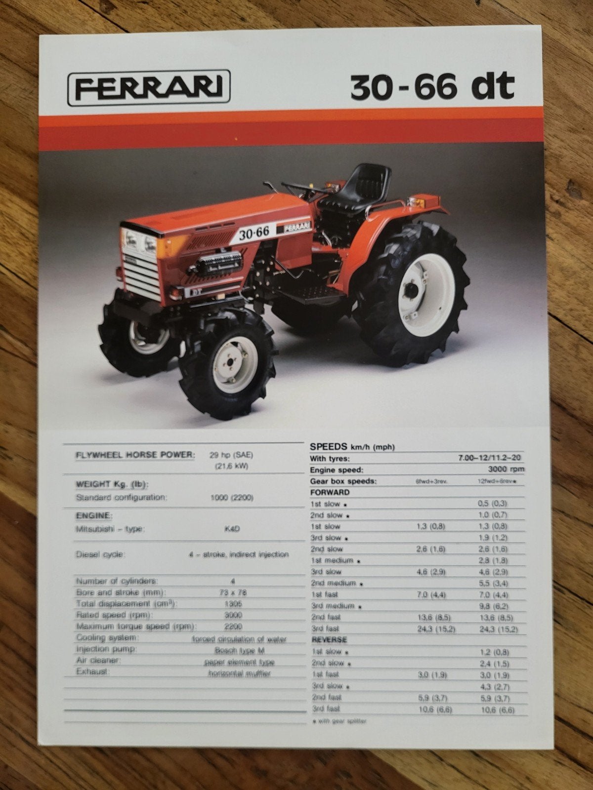 tractor folder Ferrari 30-66 dt, Ophalen of Verzenden, Zo goed als nieuw