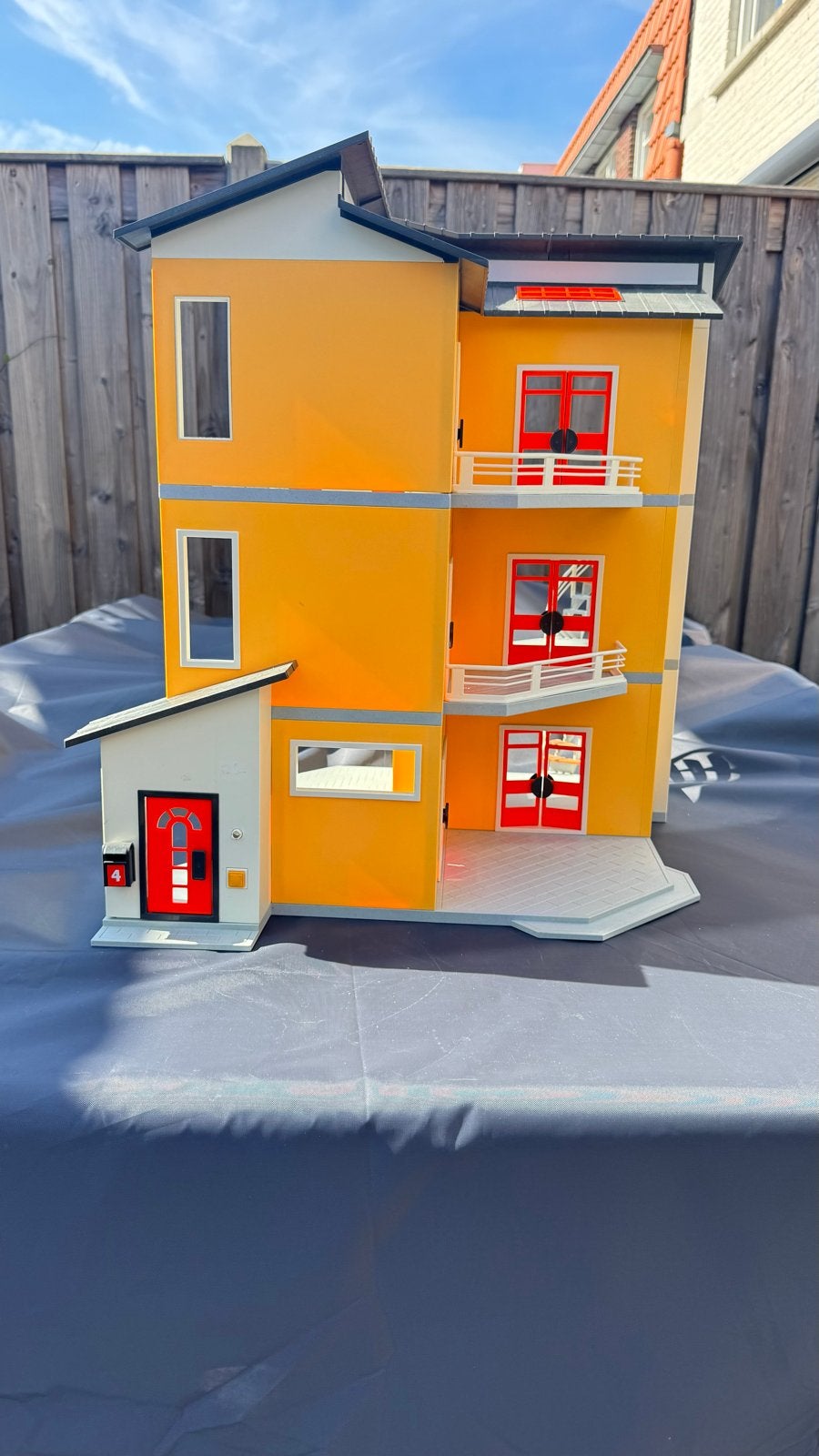 Playmobil modern woonhuis met extra woonlaag, Gebruikt, Gebouw, Complete set, Ophalen of Verzenden