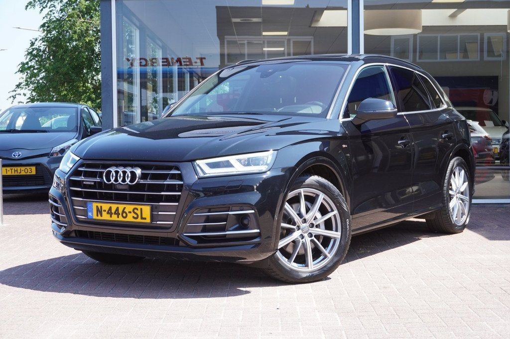 Audi Q5 50 TFSI e quattro S edition Automaat | Panodak | Vol, Auto's, Audi, Automaat, 4 cilinders, Zwart, Hybride Elektrisch/Benzine