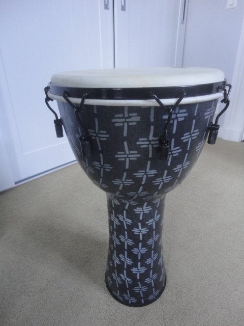 TANGA DJEMBE African EXTRA LARGE Ethnic Instrument + HOES, Ophalen, Nieuw, Trommel