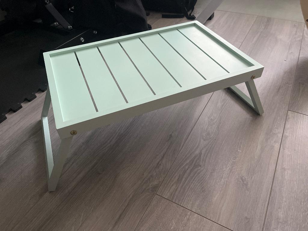 Bedtafeltje groen, Minder dan 55 cm, Zo goed als nieuw, Rechthoekig, Ophalen