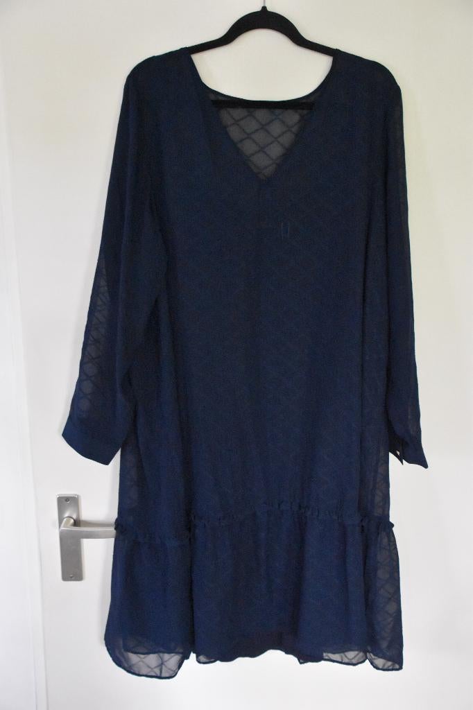 nieuw donkerblauw jurkje met onderjurkje maat 50/52 ZIZZI, Zizzi, Blauw, Jurk, Nieuw