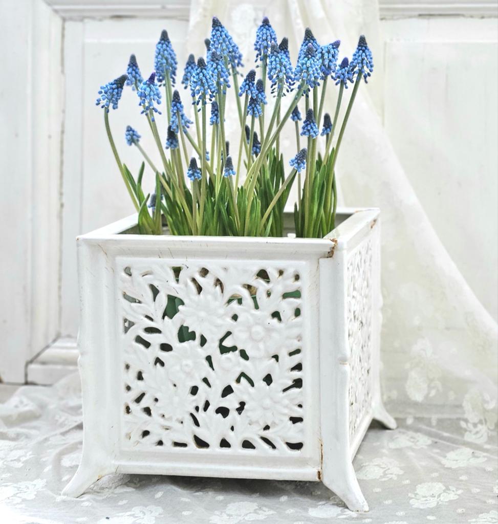 Emaille witte tuinbak // tuinvaas, Antiek en Kunst, Curiosa en Brocante, Ophalen of Verzenden