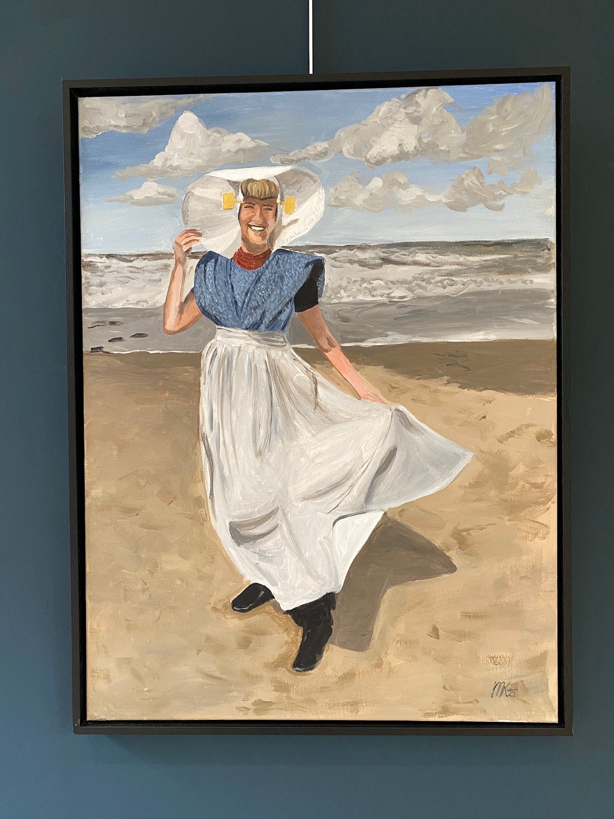 Origineel schilderij zeeuws meisje, Ophalen of Verzenden