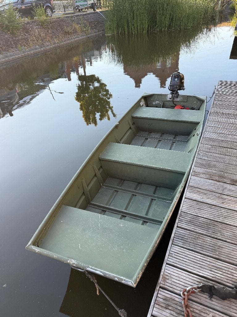 Alumacraft platbodem met 4PK Mercury 4 takt, Overige merken, 4 m, Buitenboordmotor, Overige typen