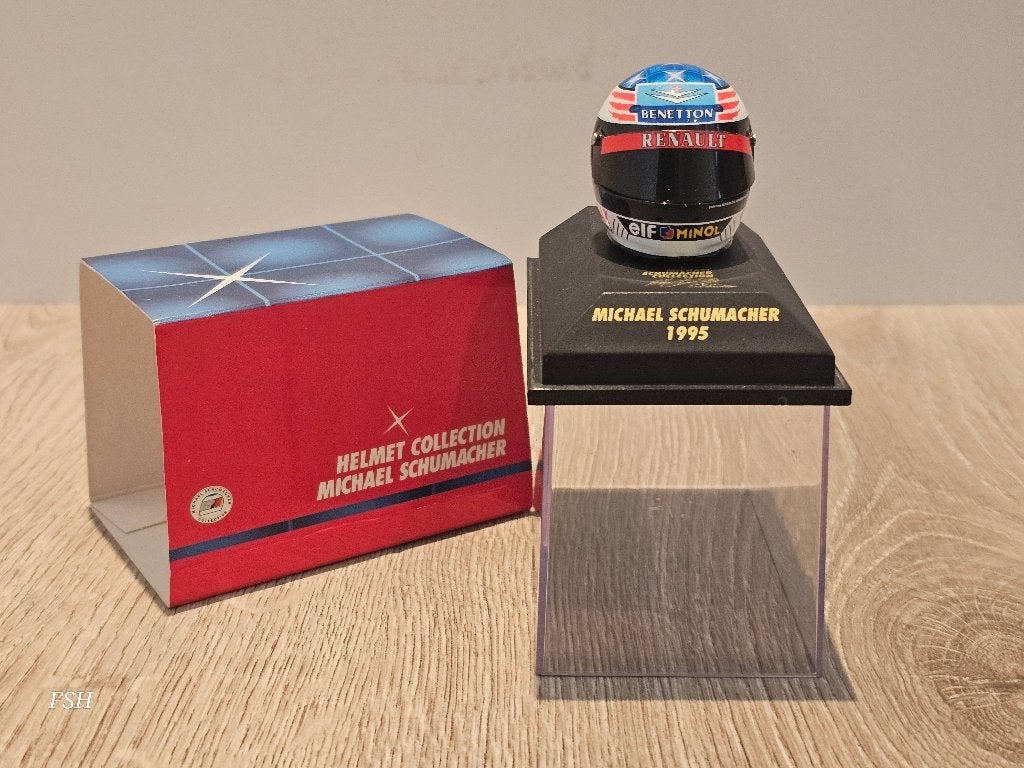 Helm 1:8, Michael Schumacher, 1995. PMA / Minichamps., Verzamelen, Ophalen of Verzenden, Zo goed als nieuw, Formule 1