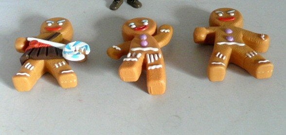 disney # Shrek -  koekemannetje 3x, Ophalen of Verzenden, Overige figuren, Zo goed als nieuw, Beeldje of Figuurtje