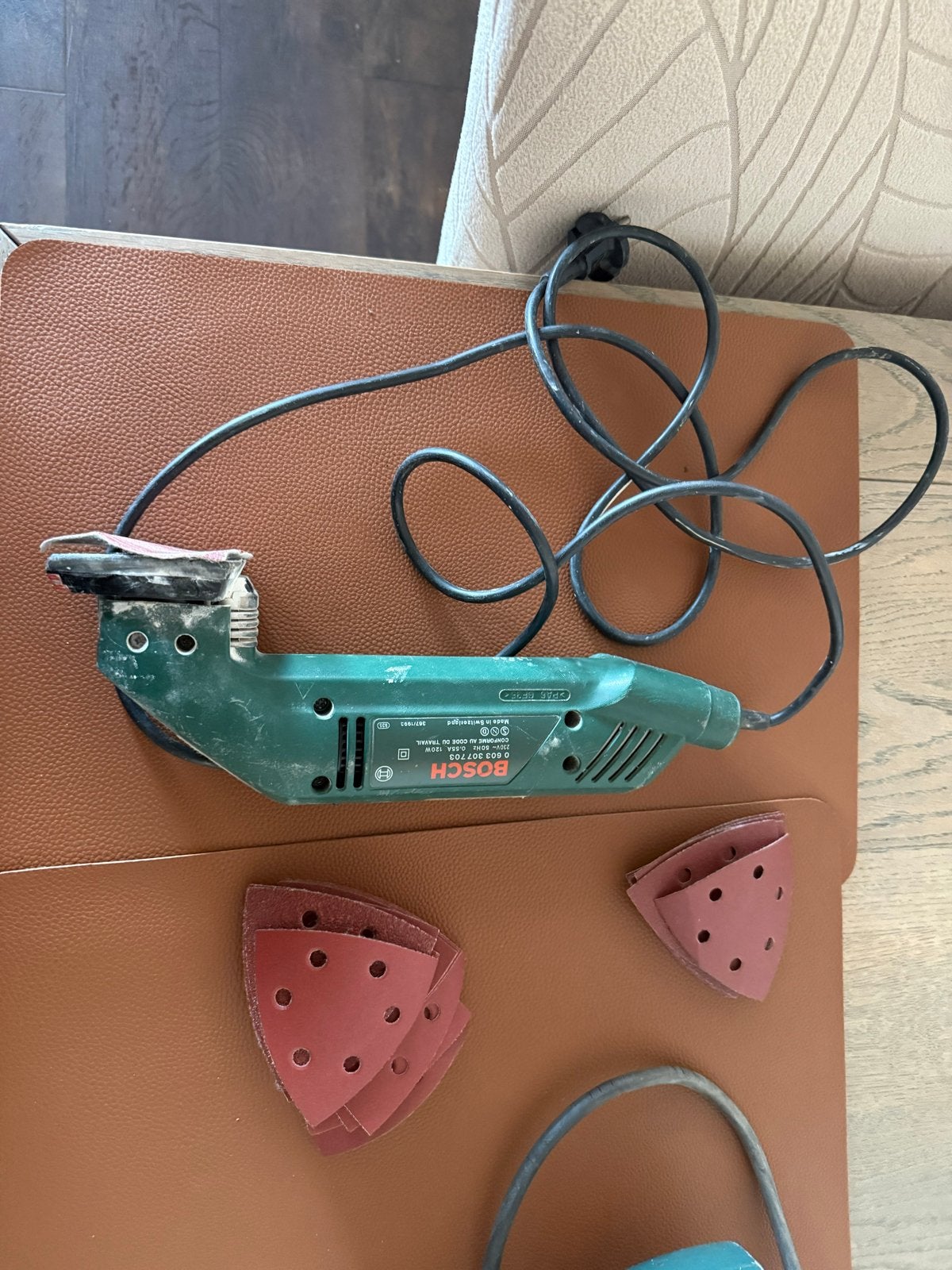 Bosch PDA 120 E Multischuurmachine met schuurpapier, Doe-het-zelf en Verbouw, Ophalen of Verzenden, Gebruikt, Minder dan 600 watt