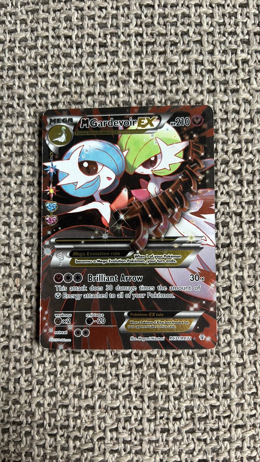 Pokemon Mega Gardevoir EX Full Art (#RC31/RC32), Ophalen of Verzenden, Gebruikt, Losse kaart