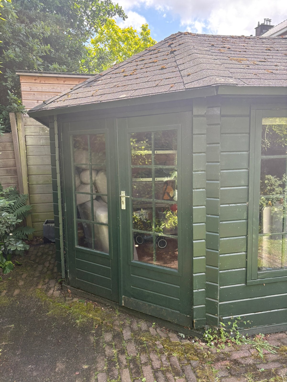 Groot tuinhuis hout 4 x 3 x 2.70m houten schuur schuurtje, Tuin en Terras, Tuinhuizen, Ophalen, 250 tot 500 cm, Hout, 200 tot 400 cm