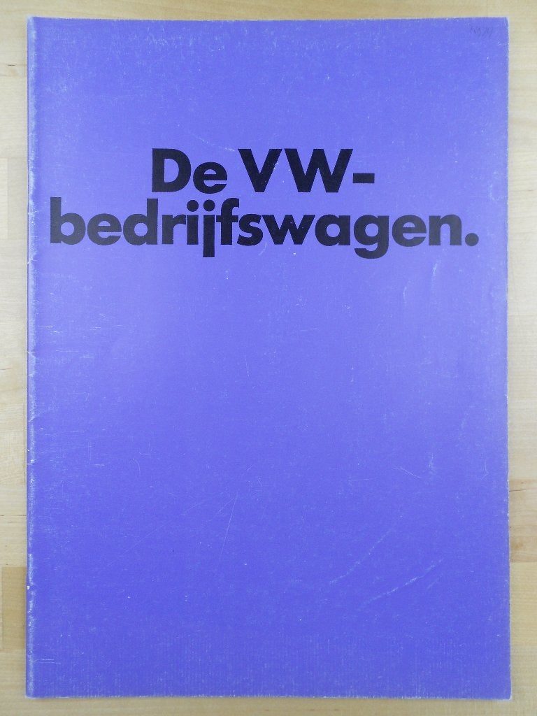 Volkswagen Transporter T2 Brochure 1973 VW, Volkswagen, Ophalen of Verzenden, Zo goed als nieuw, Volkswagen