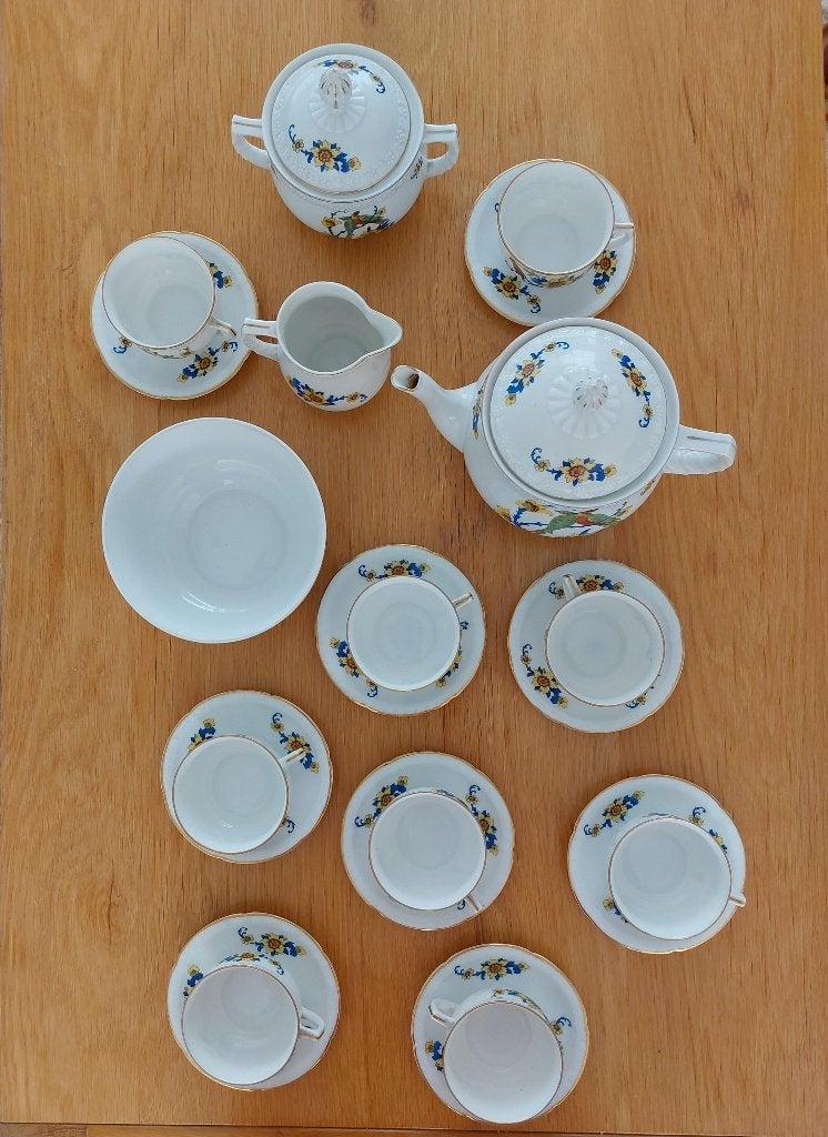 Vintage theeservies: Schlaggenwald (Haas en Czek) 1930-1940, Antiek en Kunst, Ophalen of Verzenden