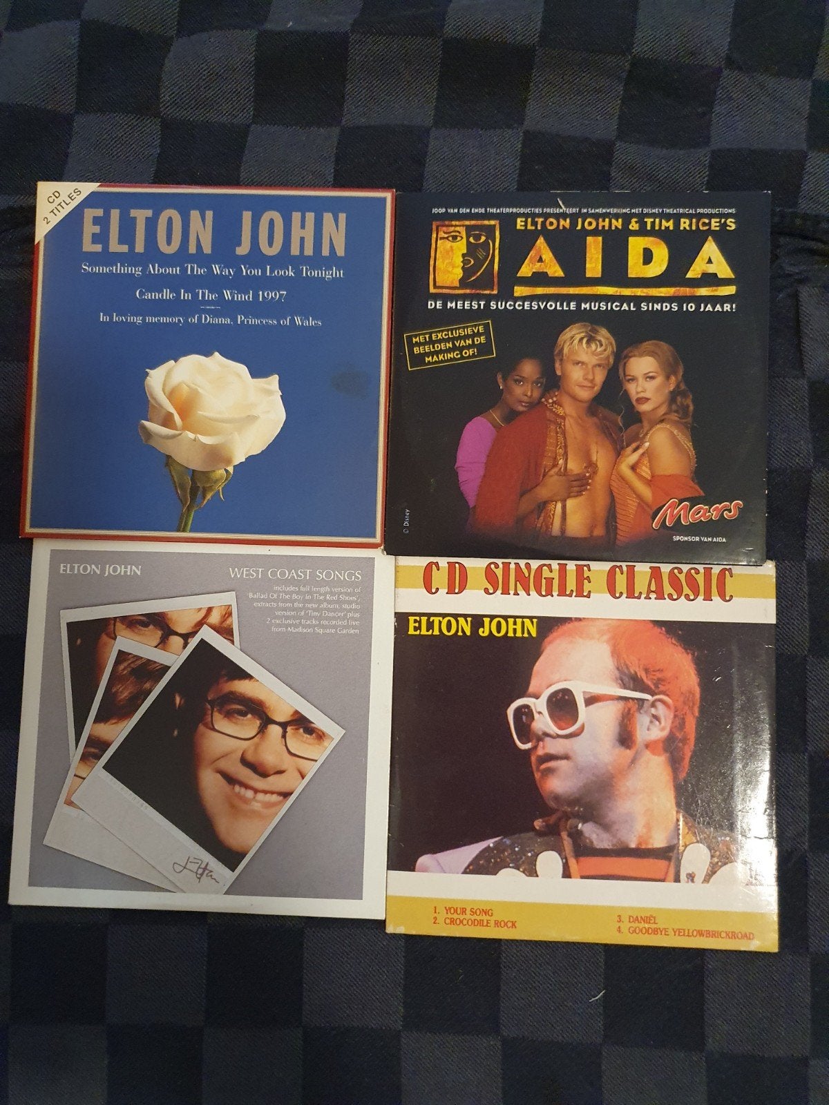 elton john 4 singles voor 3 euro partij collectie cd, Cd's en Dvd's, Verzenden