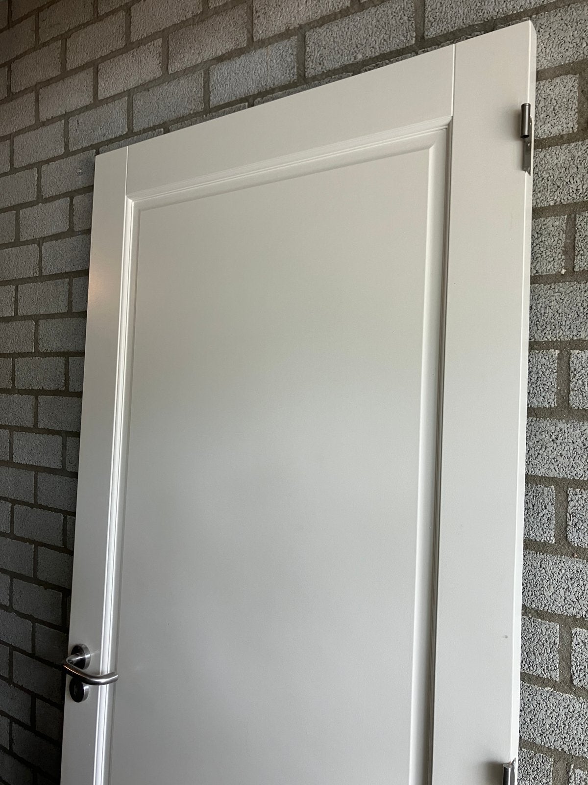Hardhouten deur, Ophalen, Zo goed als nieuw, Binnendeur, 200 tot 215 cm