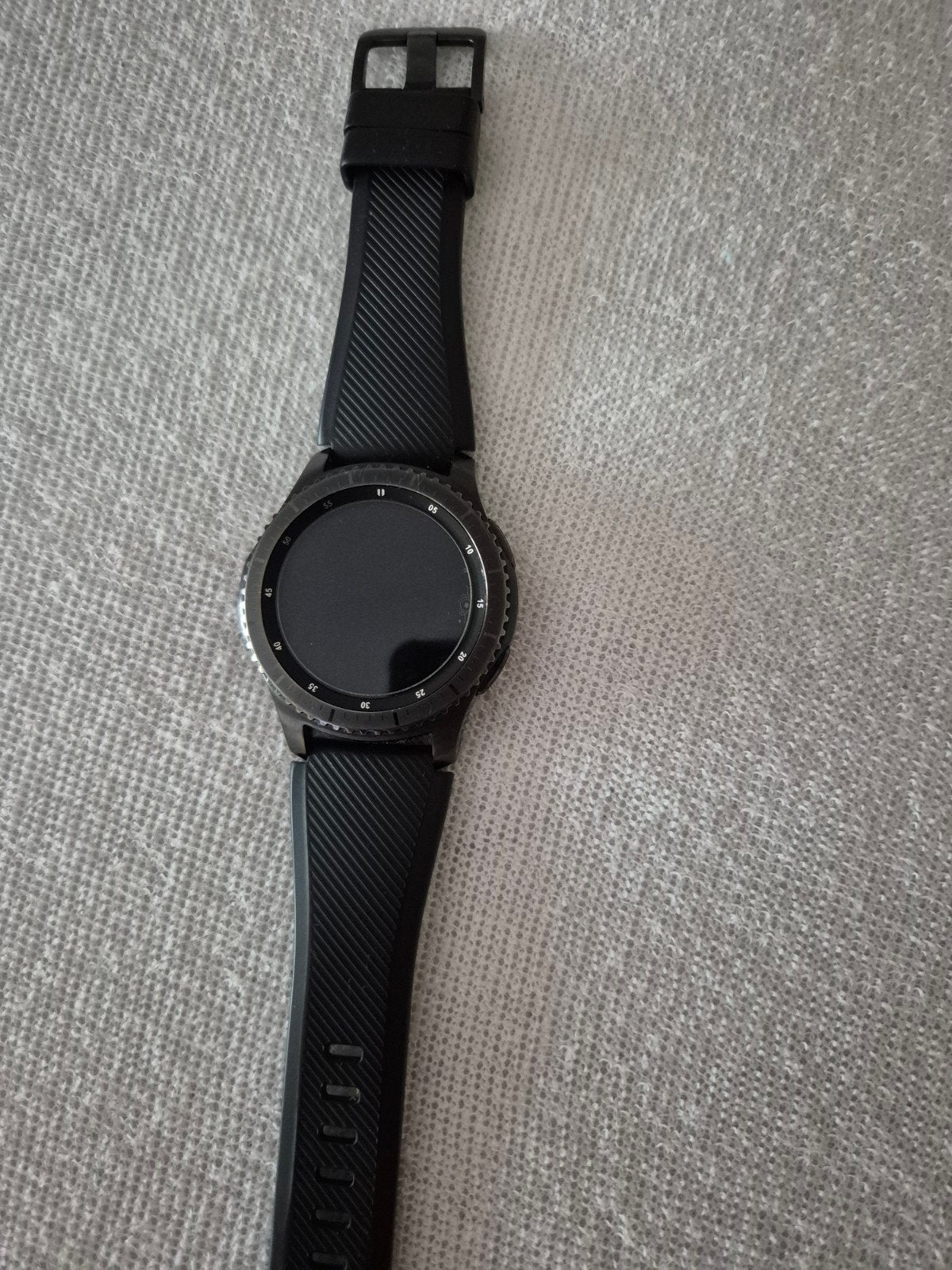Samsung Gear S3 Frontier Smartwatch Zwart, Sieraden, Tassen en Uiterlijk, Smartwatches, Gebruikt, Zwart, Snelheid, Ophalen of Verzenden