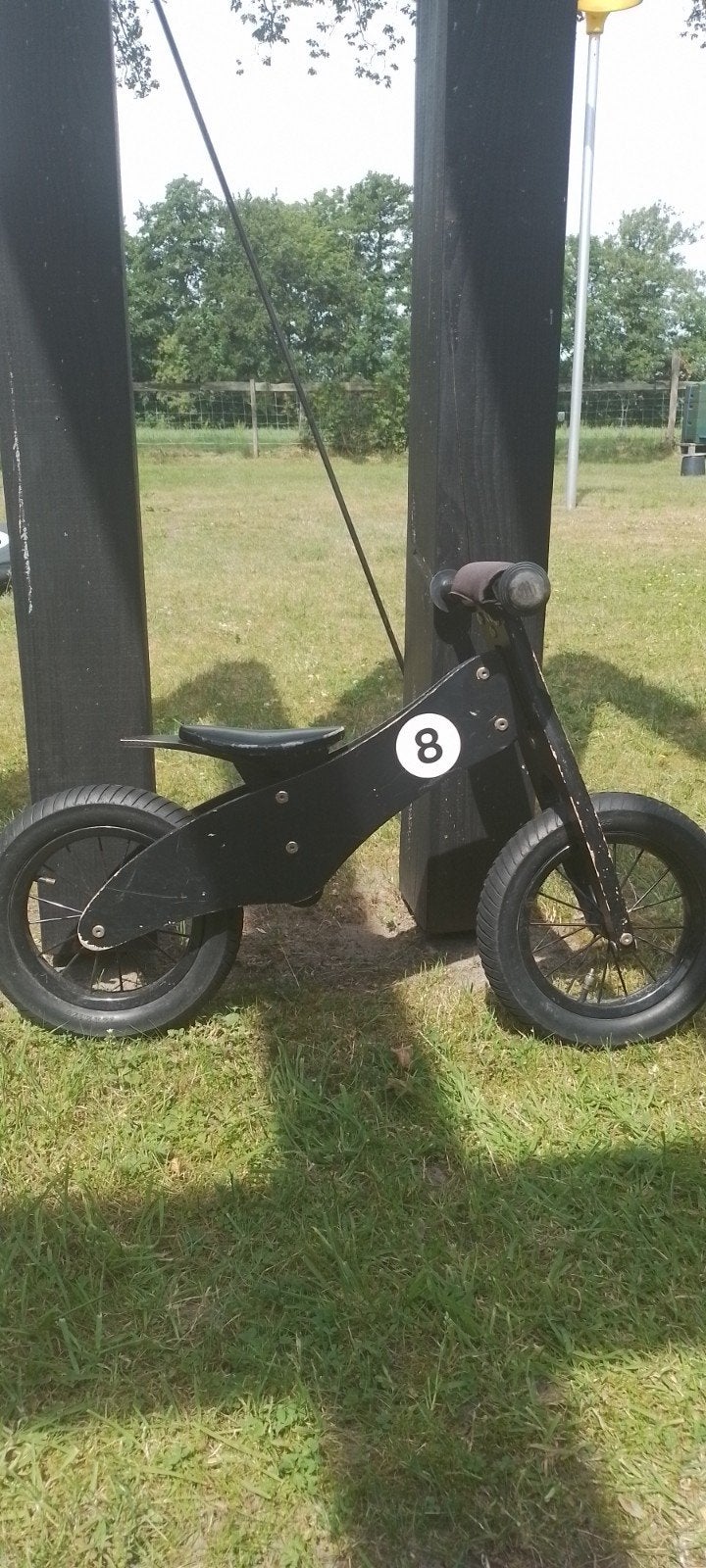 Loopfiets hout, Fietsen en Brommers, Ophalen, Gebruikt, Benzine, Overige merken