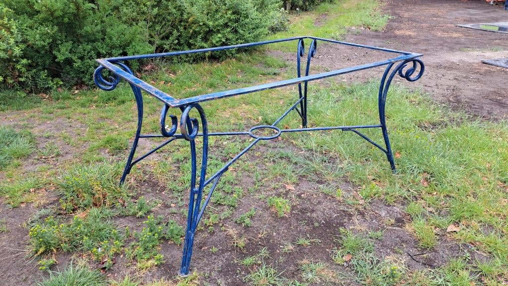 Frans tuintafelframe, Ophalen, Gebruikt, Rechthoekig, Metaal