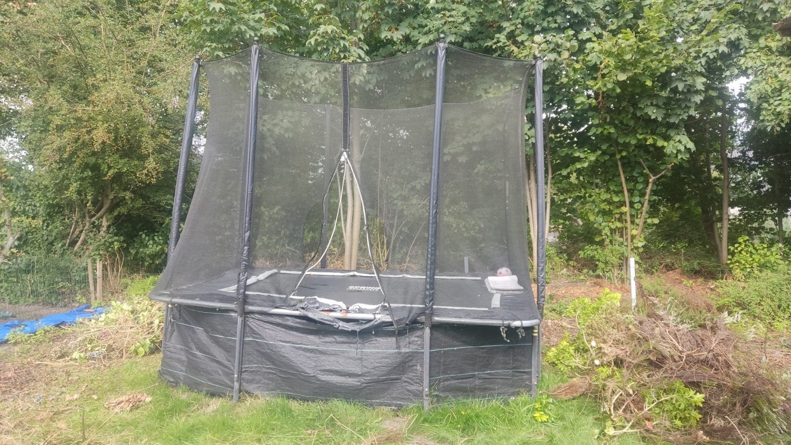 gratis trampoline, Ophalen, Gebruikt
