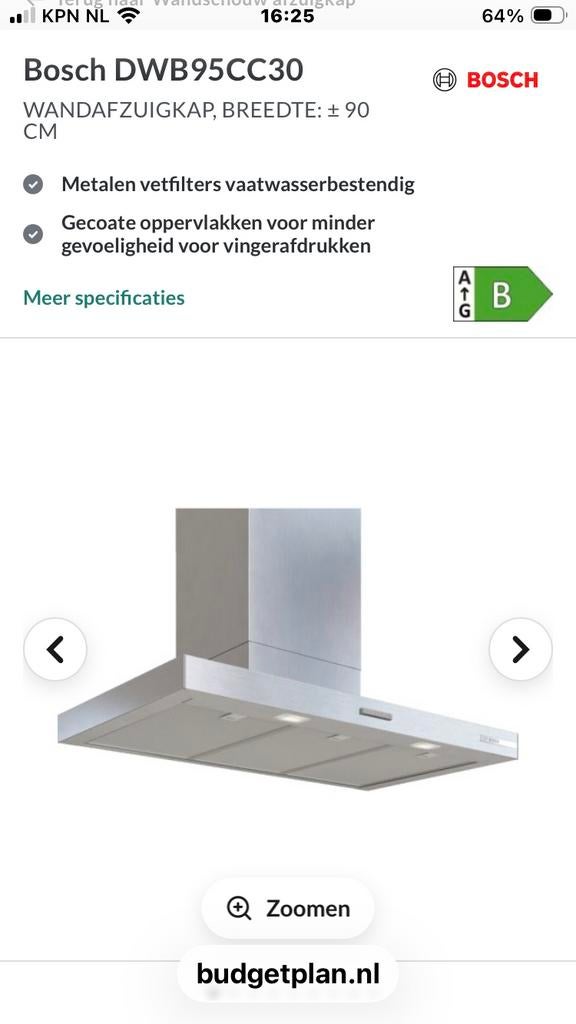 Bosch afzuigkap 90 cm, Witgoed en Apparatuur, Afzuigkappen, Ophalen, Nieuw, Vrijstaand, Wandschouwkap