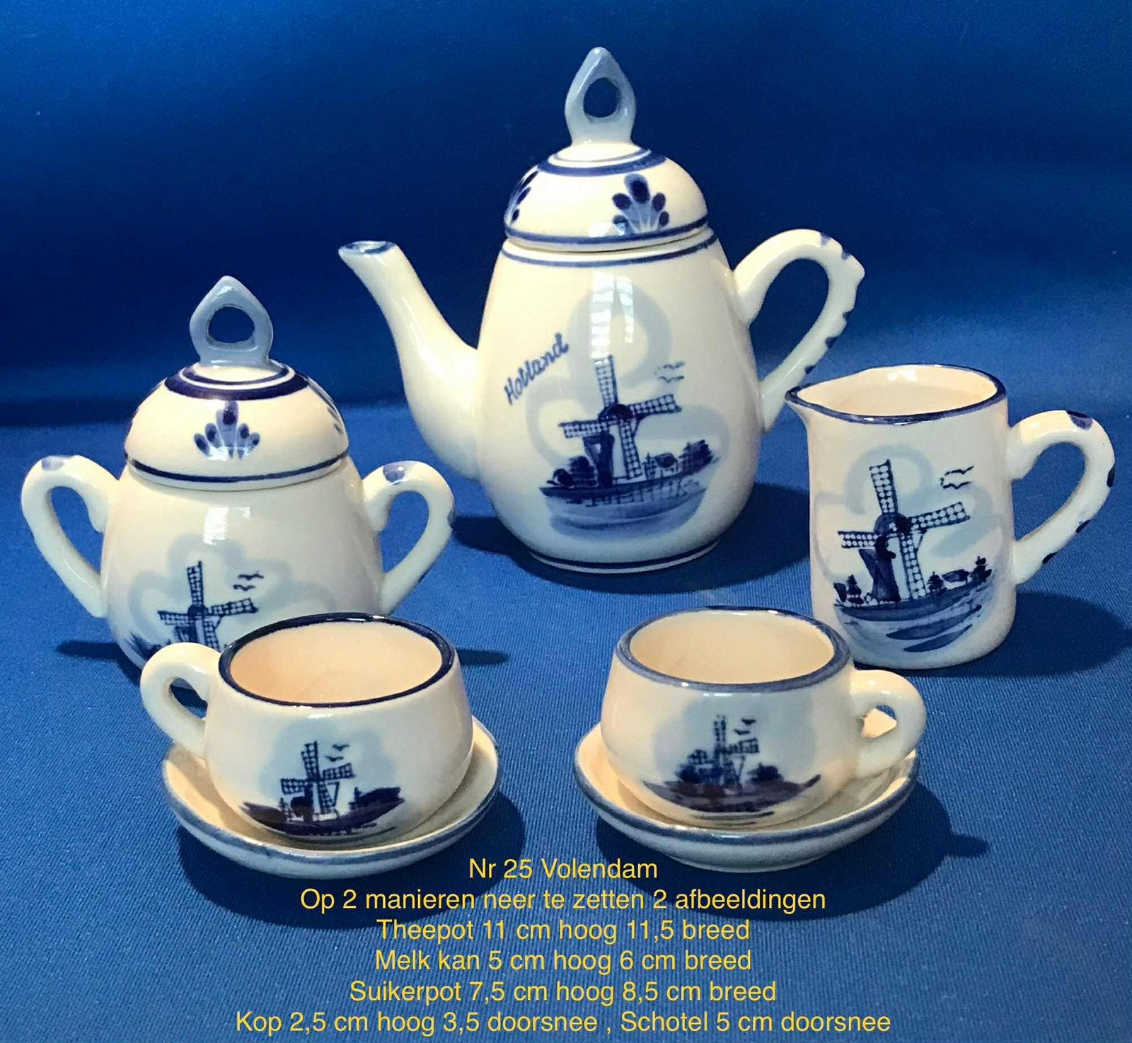Volendam Servies Miniatuur, Ophalen of Verzenden