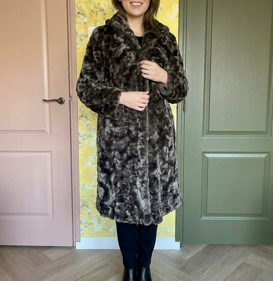 Lange bruine faux fur jas van Crush, maat 36 (S), Ophalen of Verzenden, Zo goed als nieuw, Maat 36 (S), Bruin