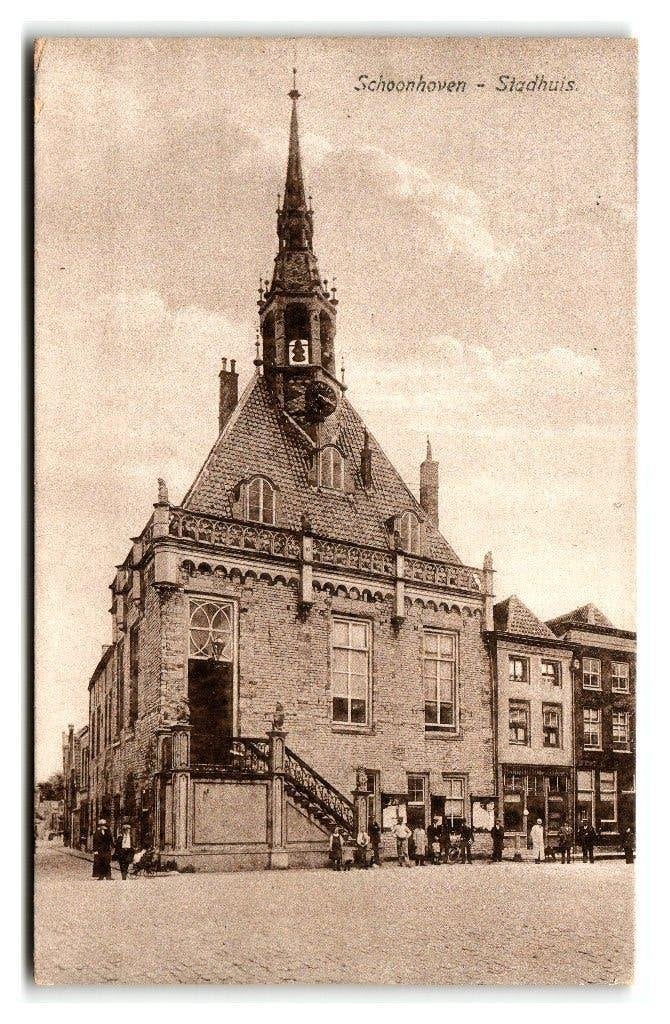 Schoonhoven, Stadhuis, Verzenden, Voor 1920, Gelopen, Zuid-Holland