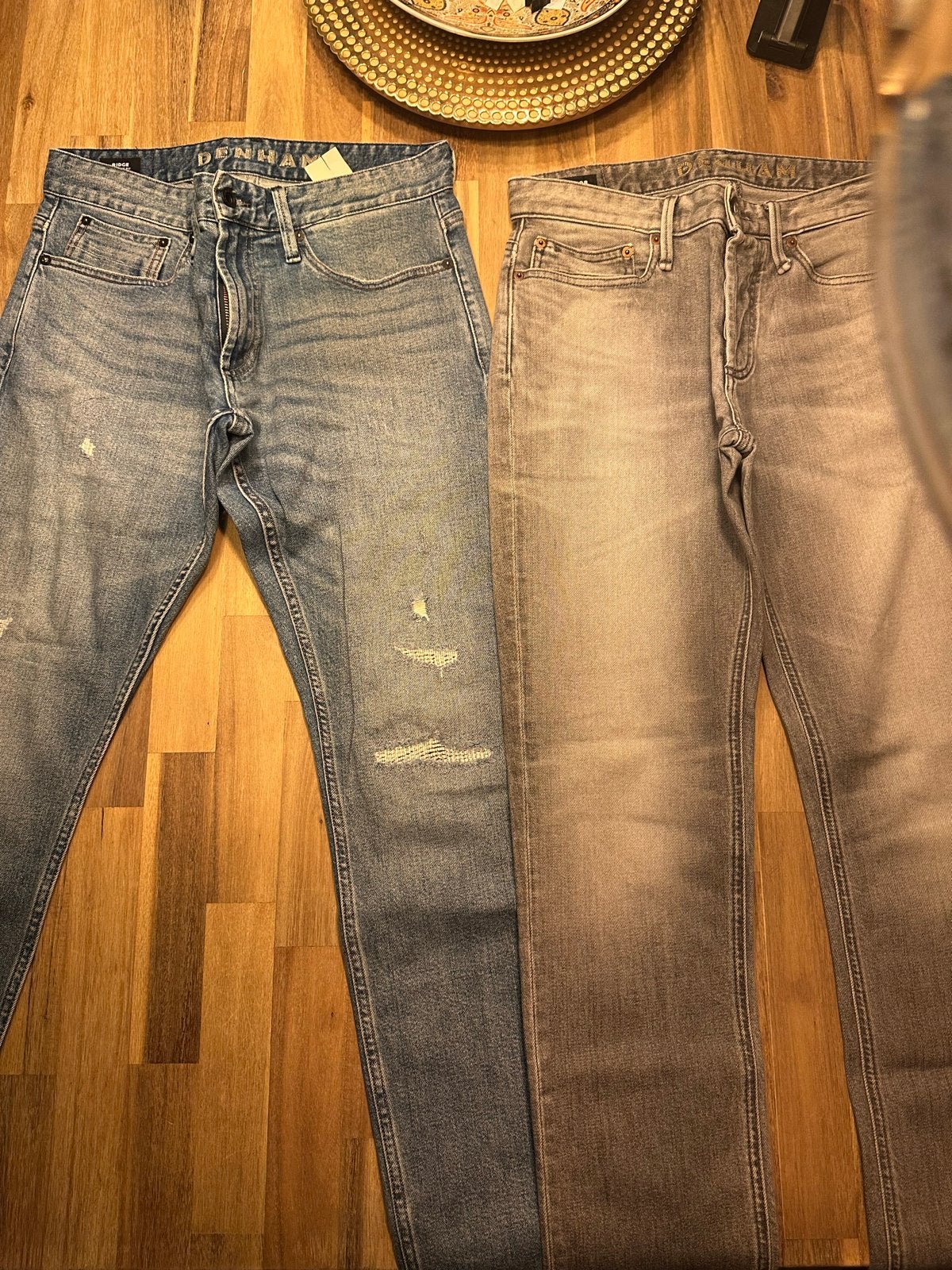 Denham spijkerbroeken maat 30 (S/M), Ophalen, Gedragen, Blauw, W32 (confectie 46) of kleiner
