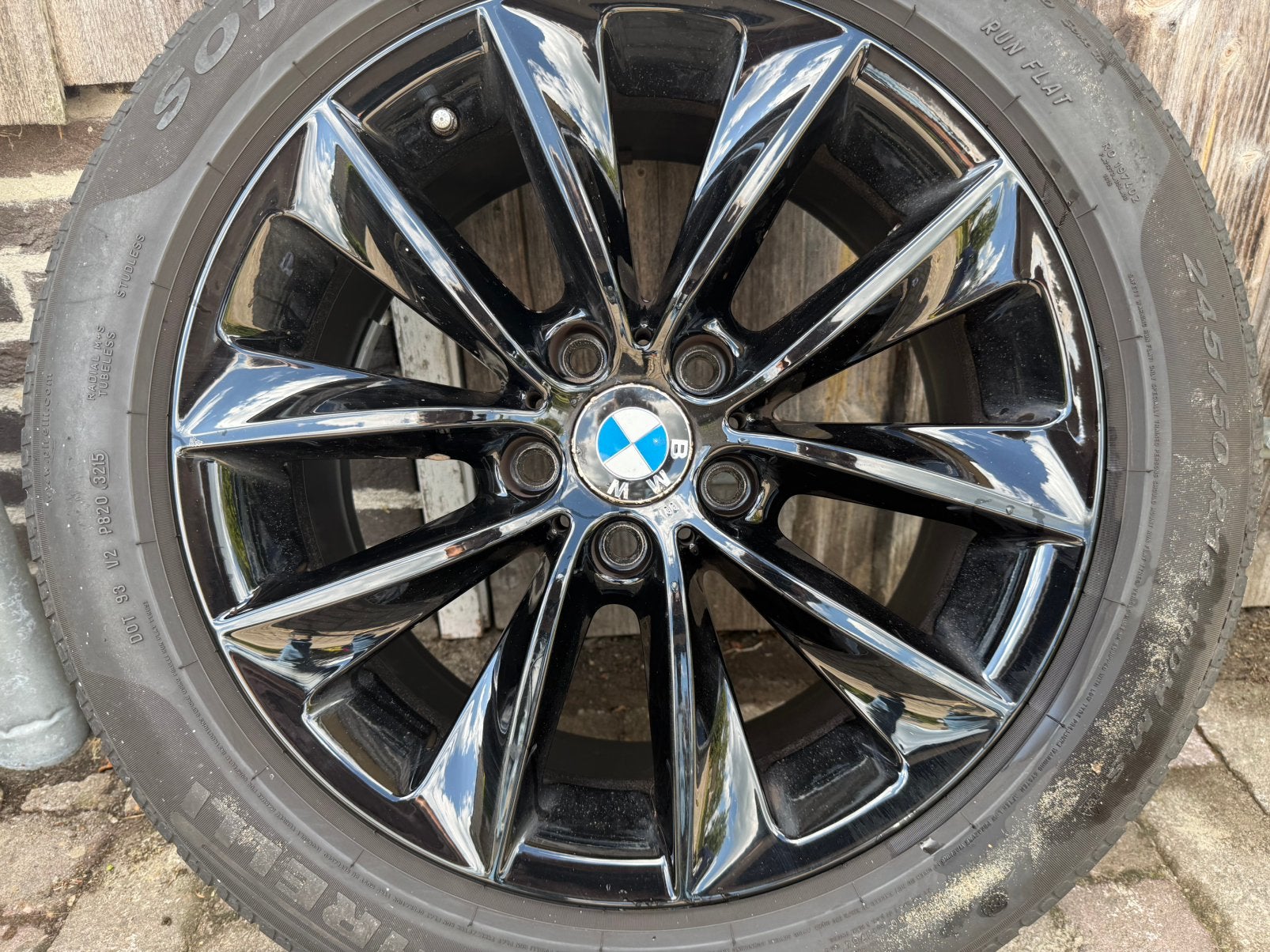 Set van 4 glanzend zwarte 18 inch BMW velgen, Auto-onderdelen, Banden en Velgen, Ophalen, 18 inch, Velg(en), Winterbanden