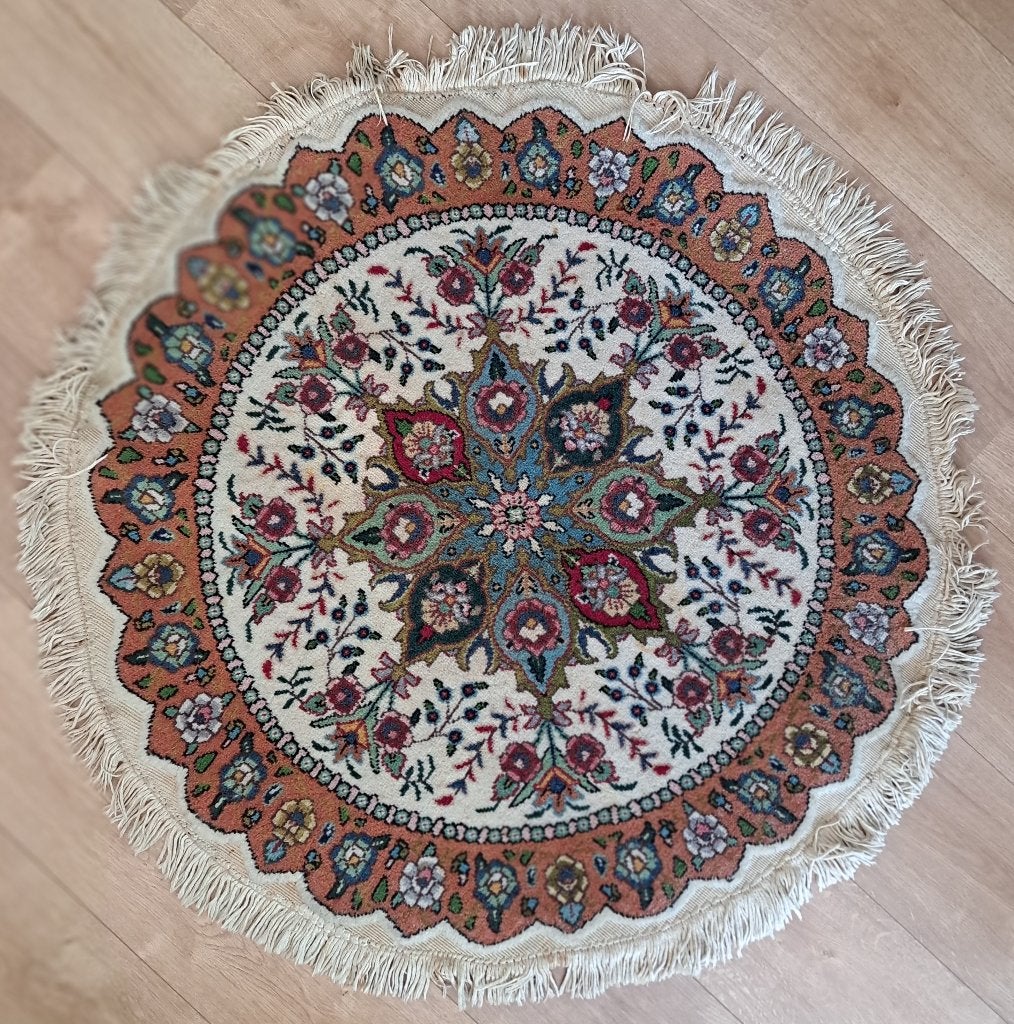 Rond PERZISCH TAFELKLEED   (zo goed als nieuw), Antiek en Kunst, Ophalen of Verzenden