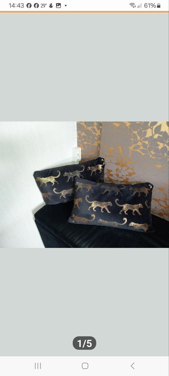 Decoratieve kussens met luipaardprint, Huis en Inrichting, Overige merken, Zwart, Met print, Ophalen of Verzenden