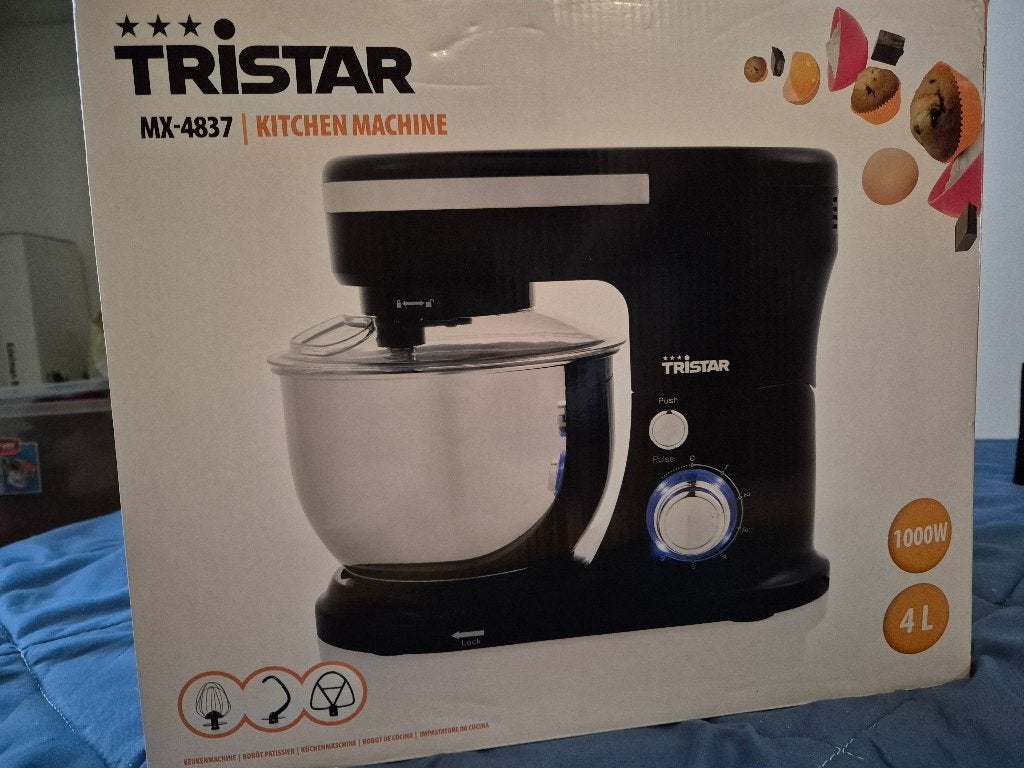 Tristar MX-4837 Keukenmachine, 4 liter of meer, Ophalen of Verzenden, Zo goed als nieuw, 3 snelheden of meer