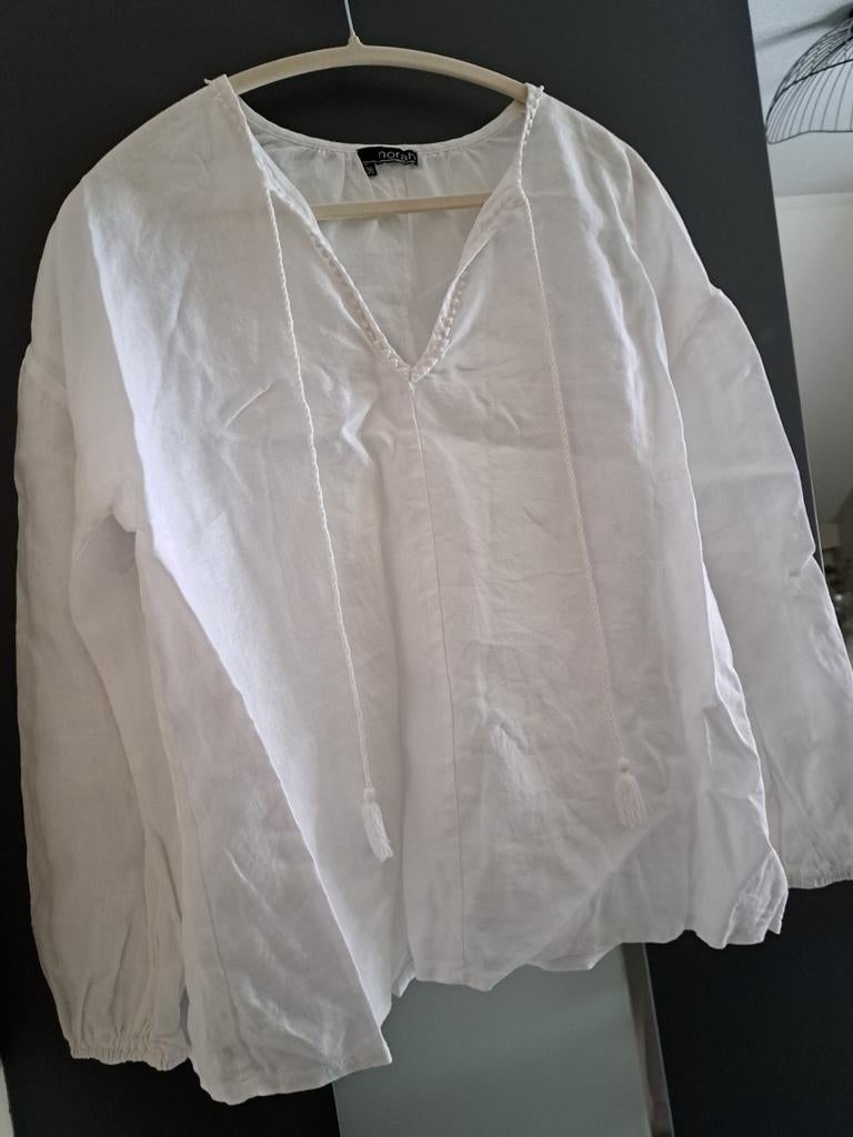 Linnen blouse., Wit, Ophalen of Verzenden, Zo goed als nieuw, Norah