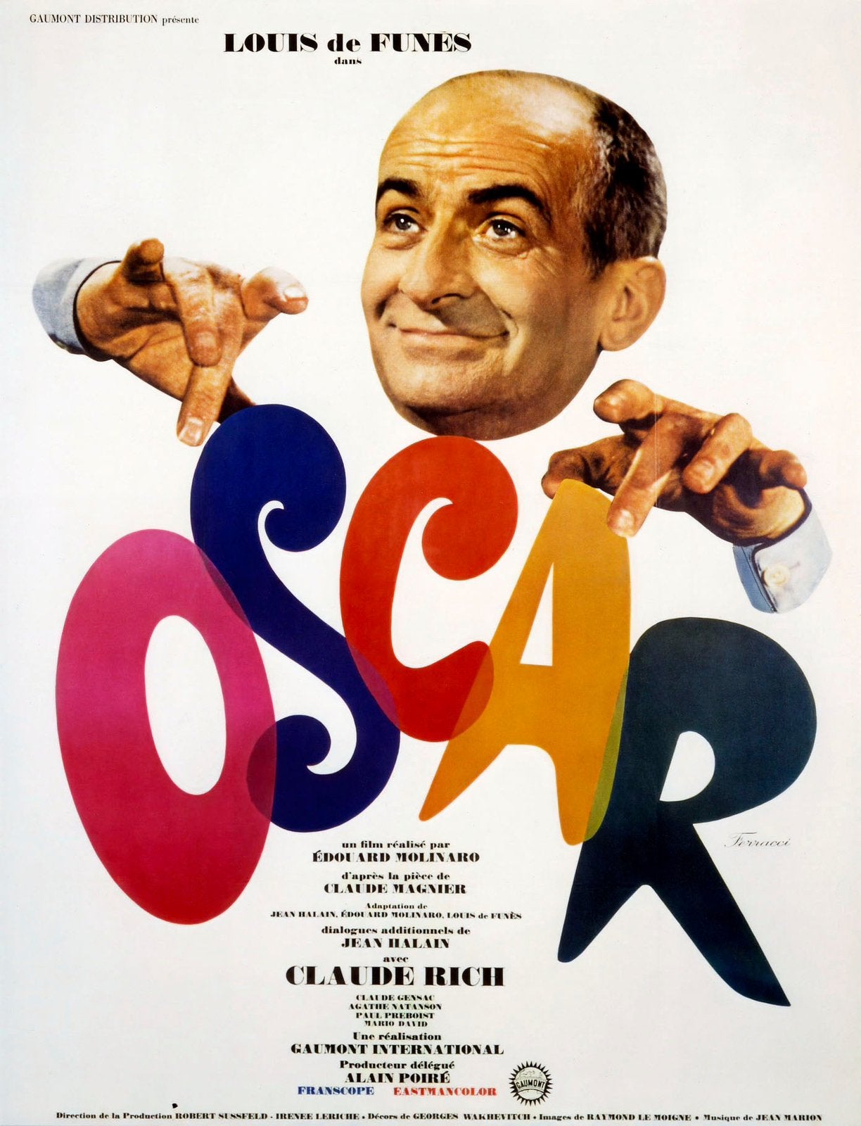 2). Oscar, Louis de Funès, Claude Gensac, Claude Rich (1967), Alle leeftijden, Ophalen of Verzenden, Zo goed als nieuw, Actiekomedie