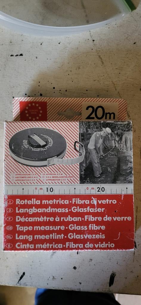 Meetlint 20m glasvezel, Doe-het-zelf en Verbouw, Gereedschap | Handgereedschap, Ophalen of Verzenden