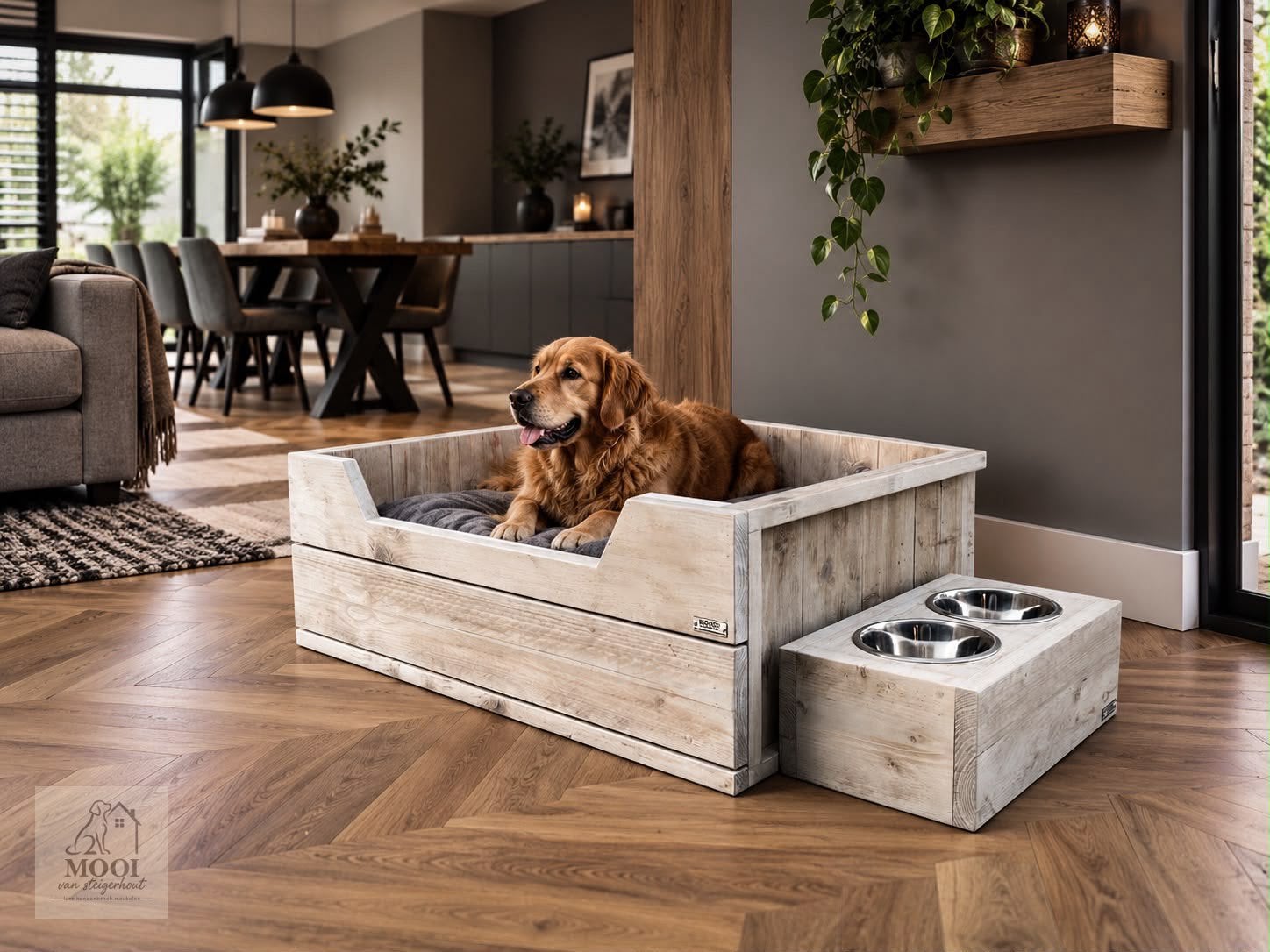 Stijlvolle hondenmand met lade (luxe en modern), Ophalen of Verzenden, Nieuw, Overige