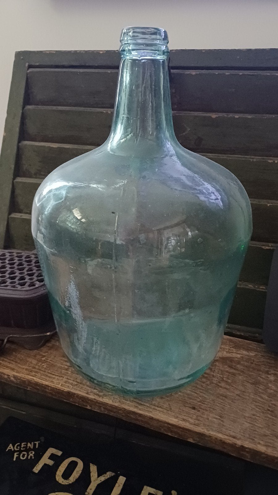 Vintage glazen (gist) fles, ca. 40 cm hoog, Antiek en Kunst, Antiek | Vazen, Ophalen