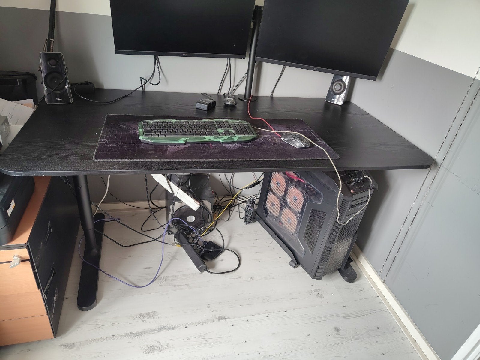 Ikea bureau bekant zwart 160cm, Ophalen, 160 cm, Spaanplaat of MDF, Zo goed als nieuw