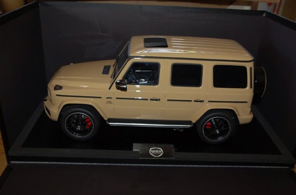 UNIEK !! 1:8 Minichamps Mercedes G63 2018 beige LTD 99 WRH, Hobby en Vrije tijd, Modelauto's | 1:5 tot 1:12, Ophalen, Nieuw, 1:5 t/m 1:8