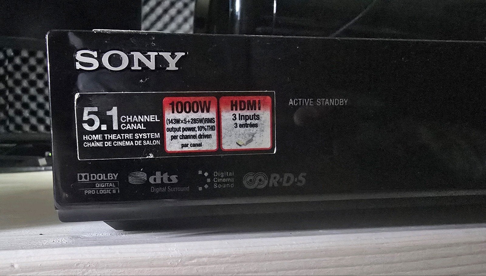 Sony 5.1 Surround Sound Systeem met Speakers en Subwoofer, Ophalen, Gebruikt, 70 watt of meer, 5.1-systeem