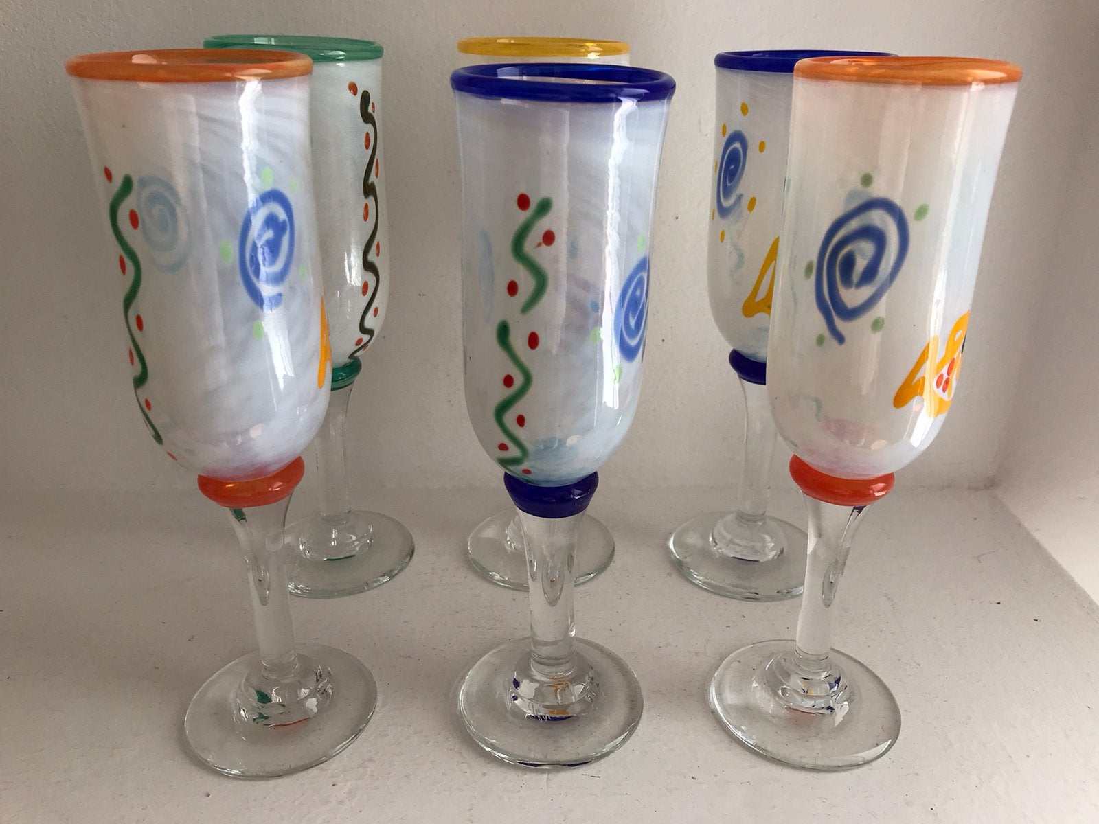 Champagneglazen Murano? Gesigneerd, Verzamelen, Ophalen of Verzenden, Zo goed als nieuw, Overige typen