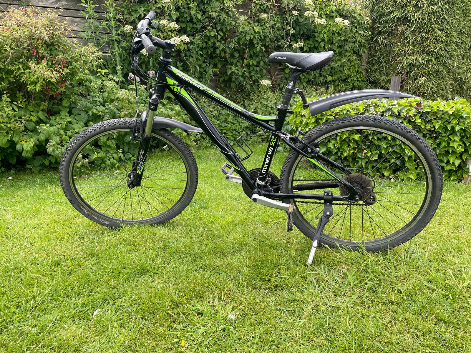 Minerva XC Mountainbike 26 inch - Zwart/Groen, Fietsen en Brommers, Fietsen | Mountainbikes en ATB, Gebruikt, Hardtail, Velgrem